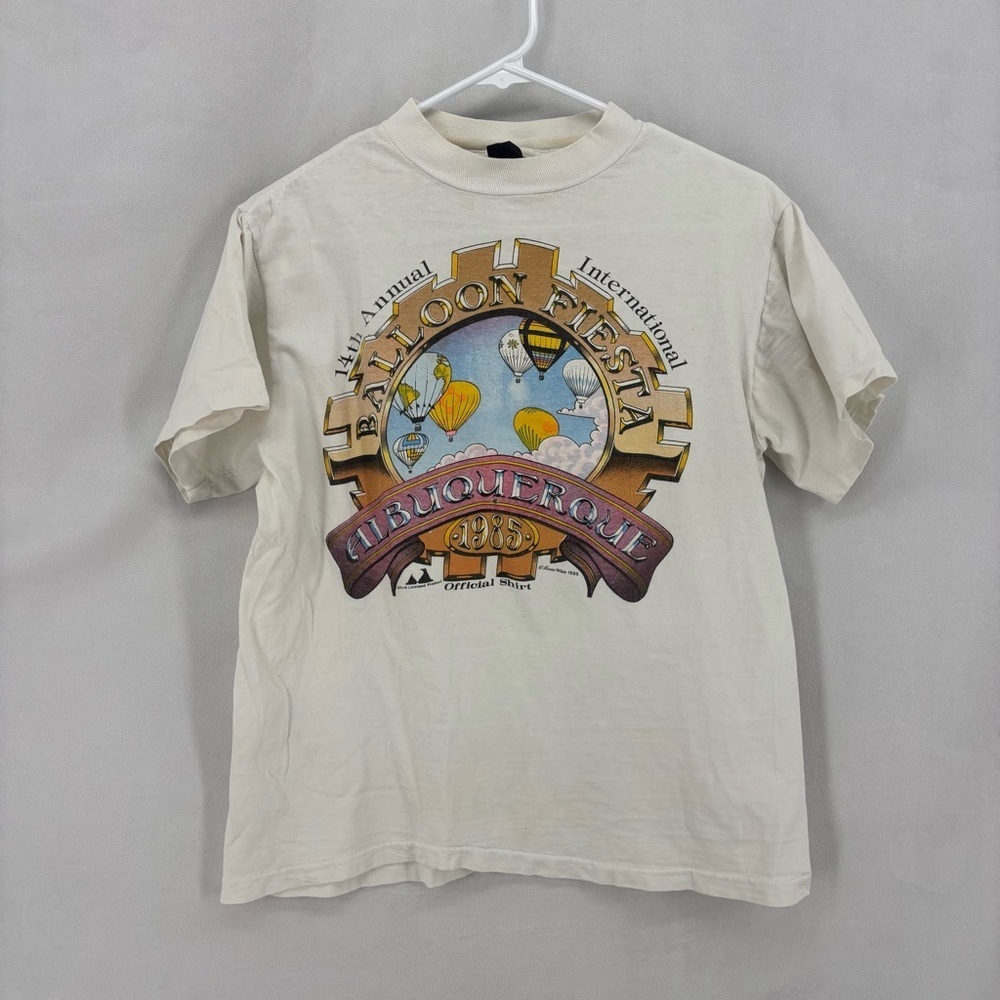 RARE Vintage 1985 Albuquerque Balloon Fiesta Graphic Tee Small Single Stitch